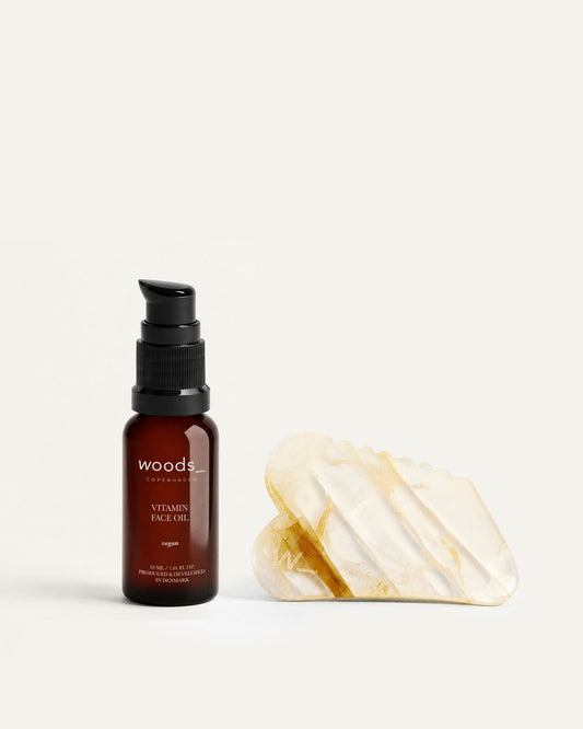 Woods Copenhagen Sculpt & Nourish Ritual – gua sha og ansigtsolie sæt