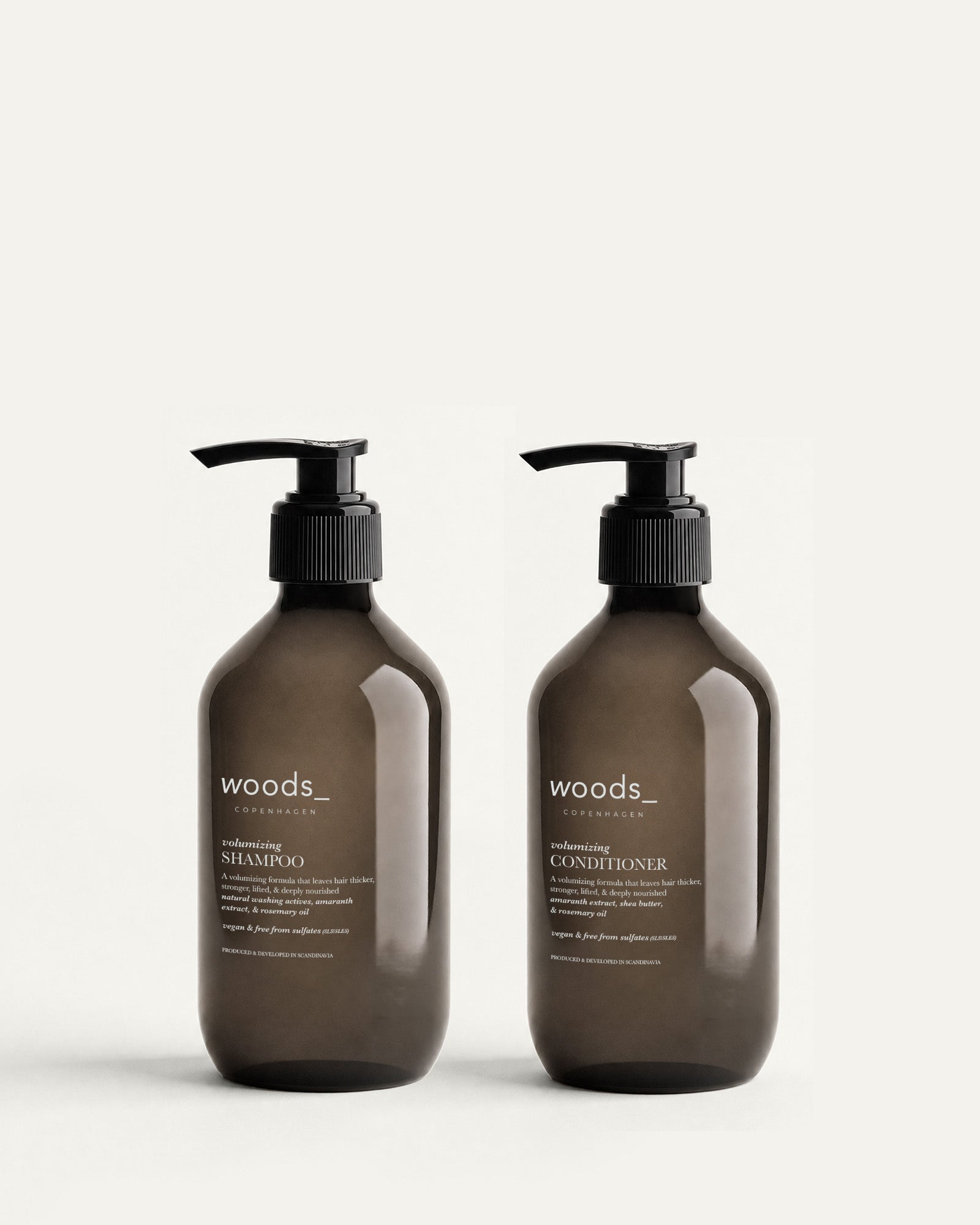 Woods Copenhagen Volumizing Hair Care Set – produkterne vist alene